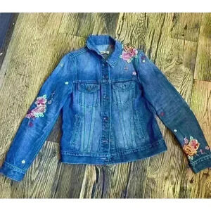 Johnny Was Blossom Cali jean jacket trucker embroidered XS